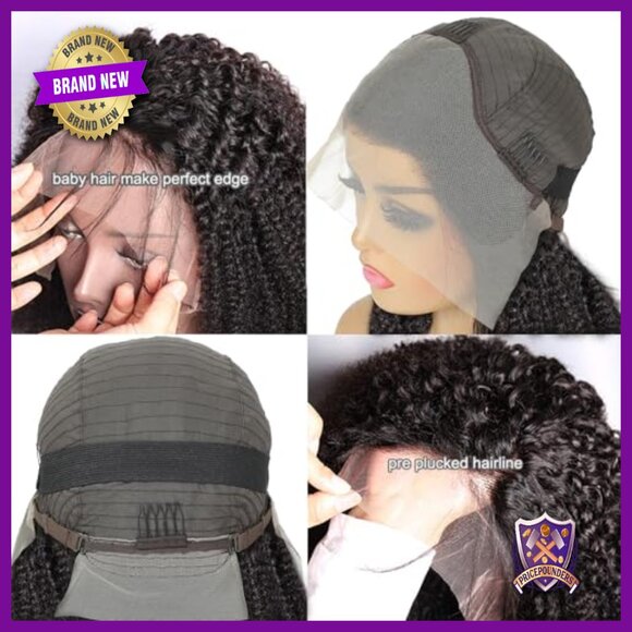 Human Hair Bob Wig 12 Inch Kinky Curly 13x4 Lace Front Glueless main image 4